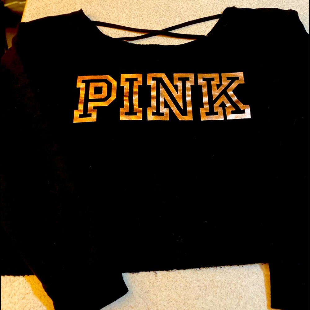 VS PINK CROPPED SWEATSHIRT